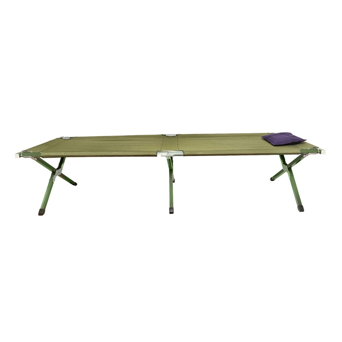 Pat pliabil de campanie, camping verde olive 190x66x42 cm Breckner Germany